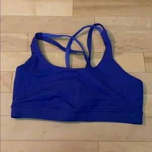 blue two tone lululemon athletica energy bra